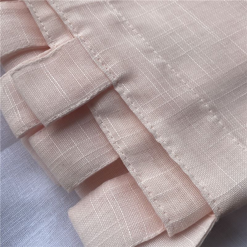 pink linen sheer curtains