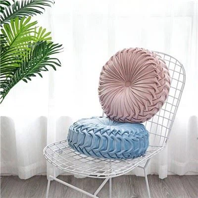 Handmade Pleated Round Cushion